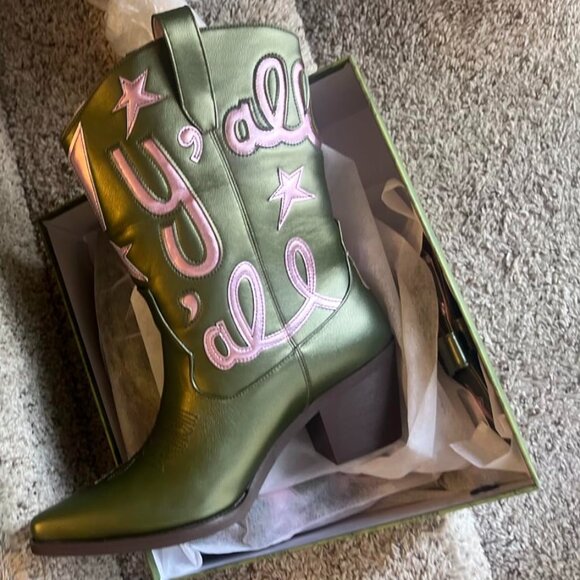 Metallic Western Cowboy boots - Picture 3 of 8